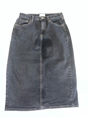 Universal Thread Dark Blue Denim Pencil Skirt-A04